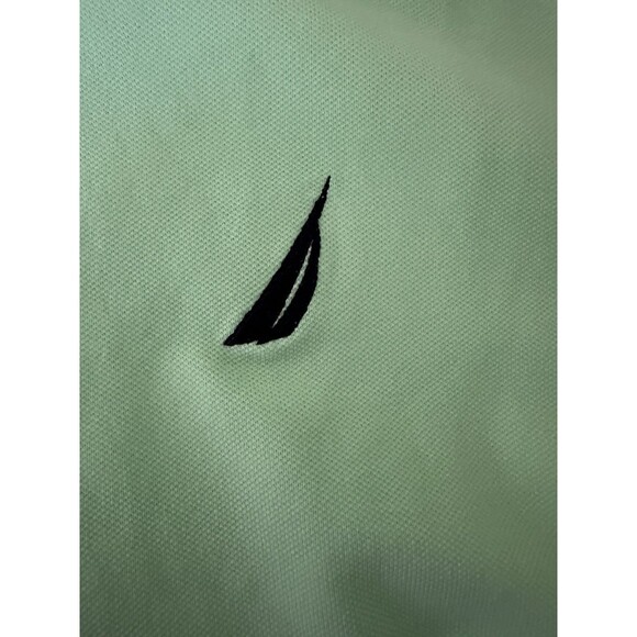 Nautica Performance Cotton Polo Shirt Mens L , Chest 46” Coastal  Lime Green - Picture 7 of 7
